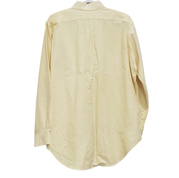 MEN'S CLASSIC RALPH LAUREN YELLOW BUTTON DOWN LONG SLEEVE SHIRT - Picture 2 of 3